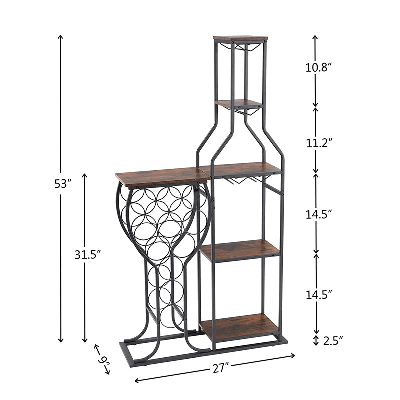 5 Tier Wine Bakers Rack