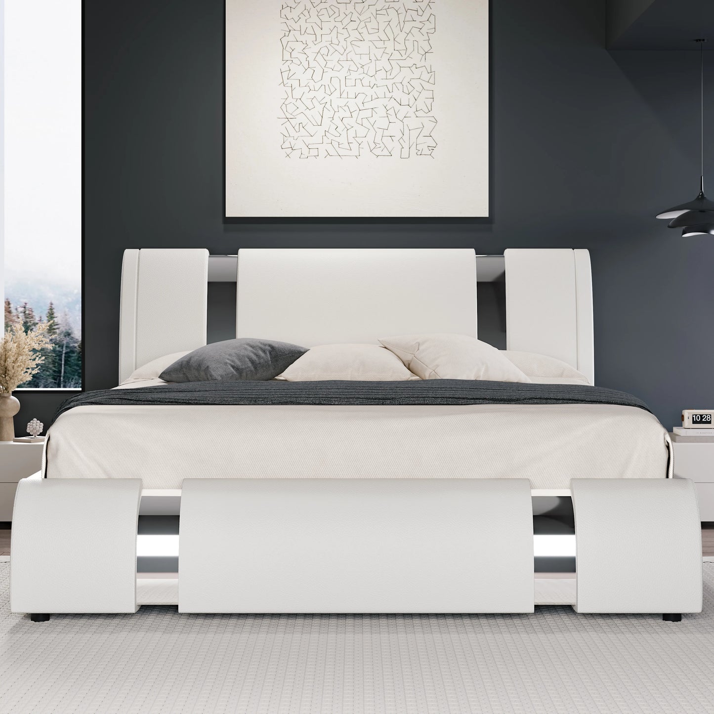 Bed with Headboard