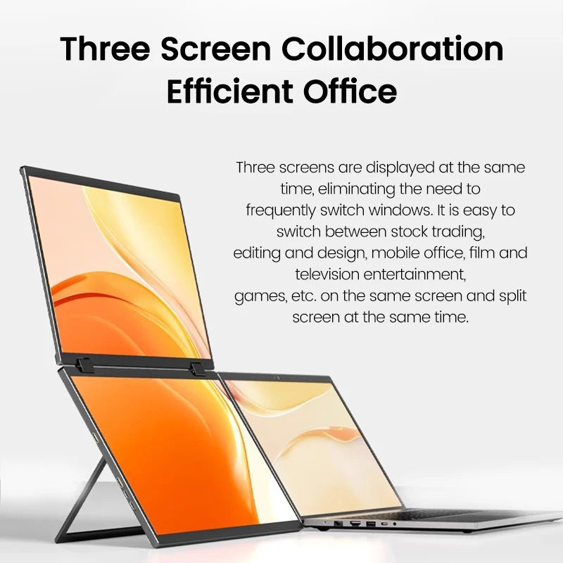 Dual Touch Screen Portable Monitor with stand