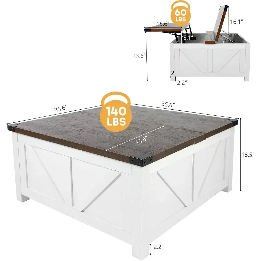 Farmhouse Lift Top Coffee Table