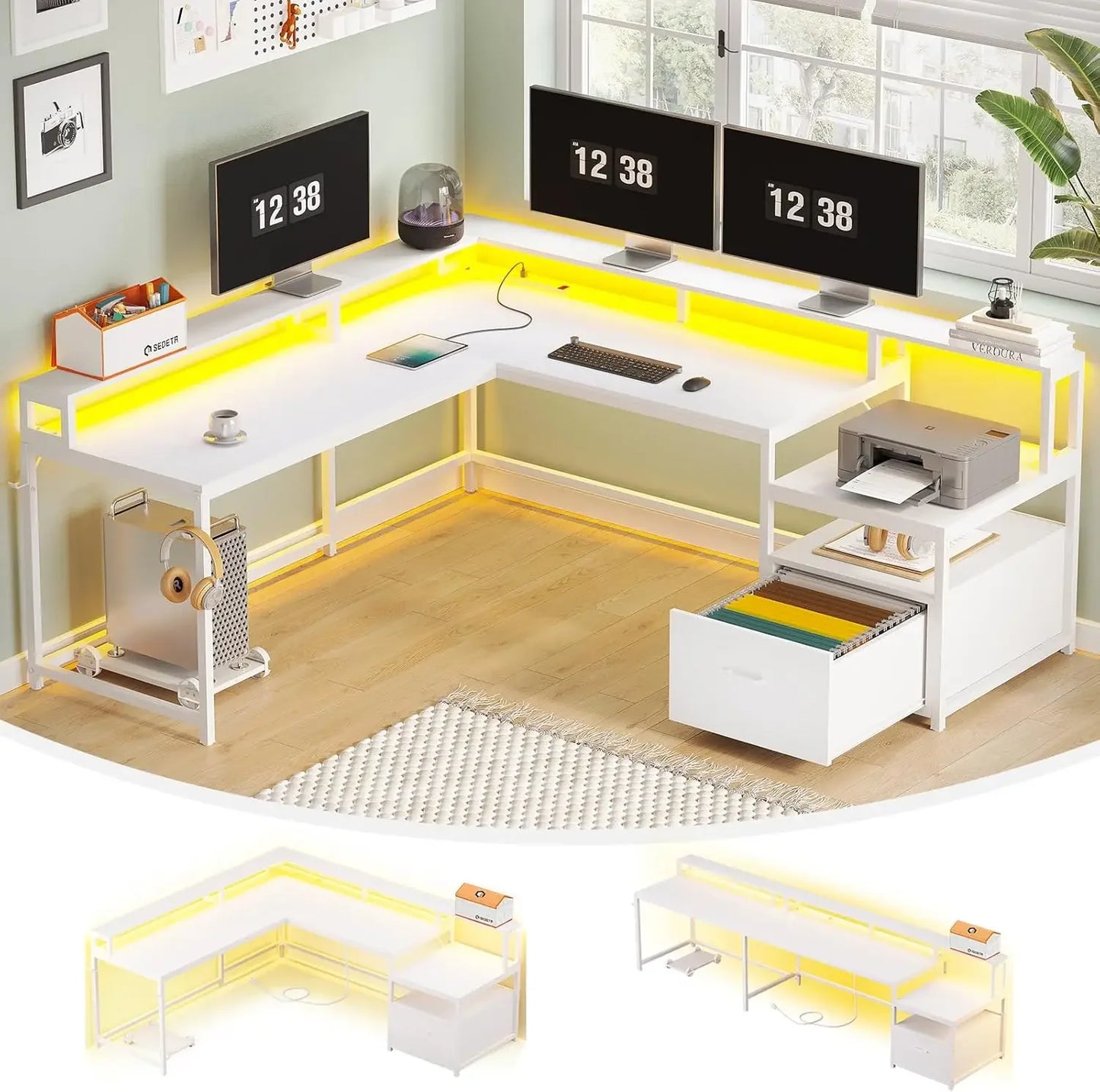 L Shaped Office or Gaming Desk
