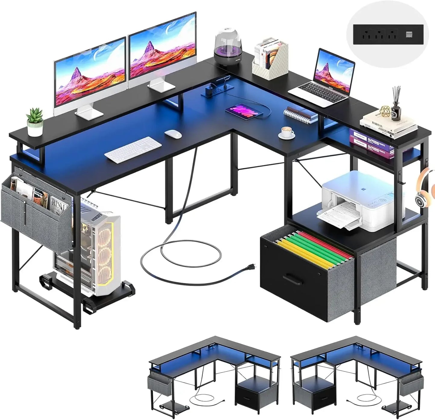 L Shaped Corner Computer Desk