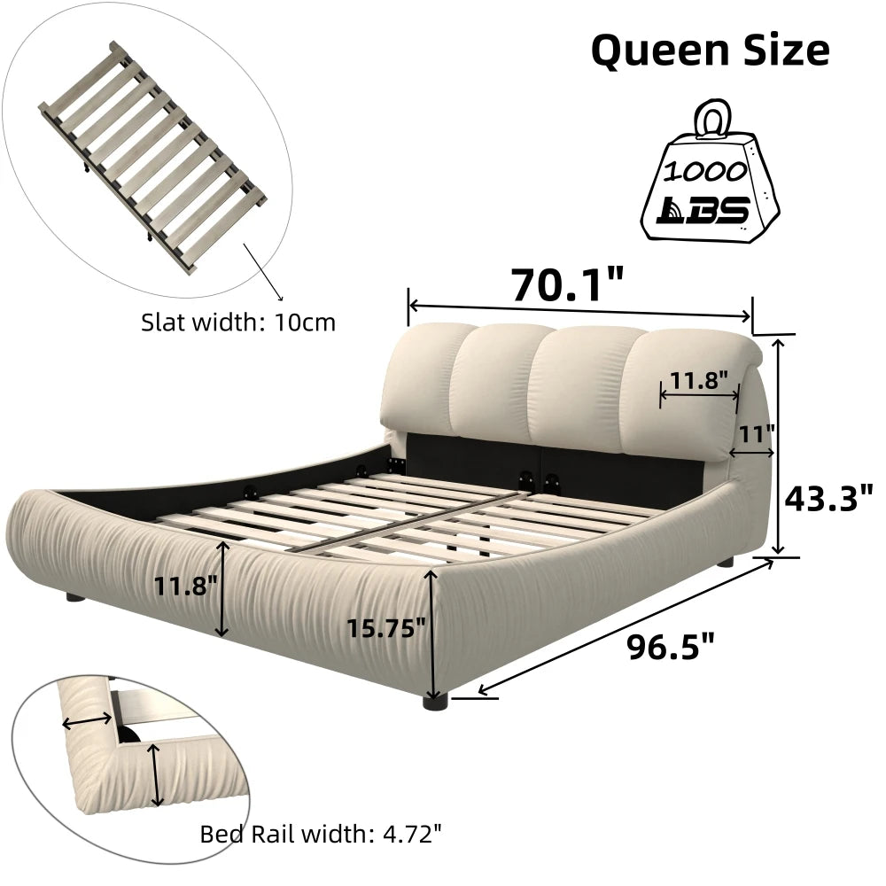 Queen Size Luxury Platform Bed