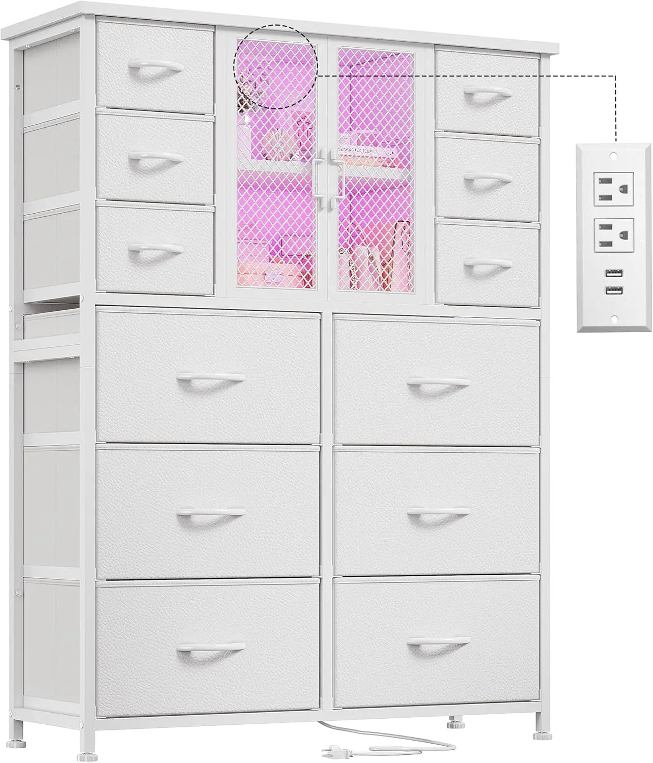 Tall Dresser with Charging Station