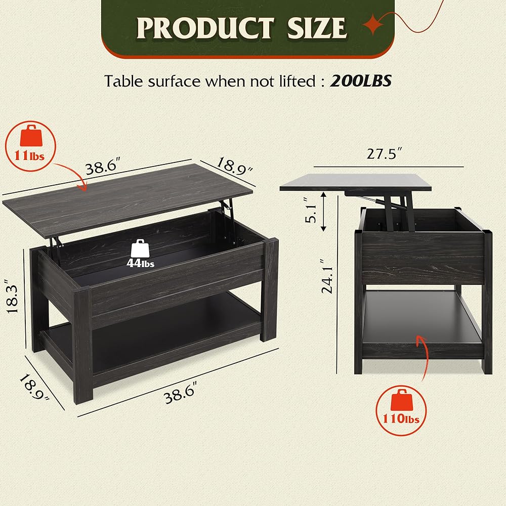 Lift Top Coffee Table