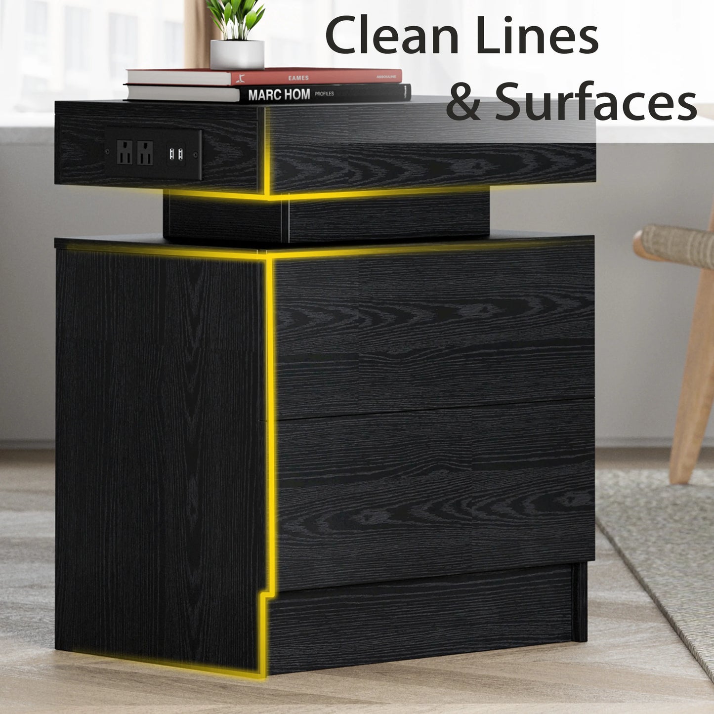 LED Modern Night Stand