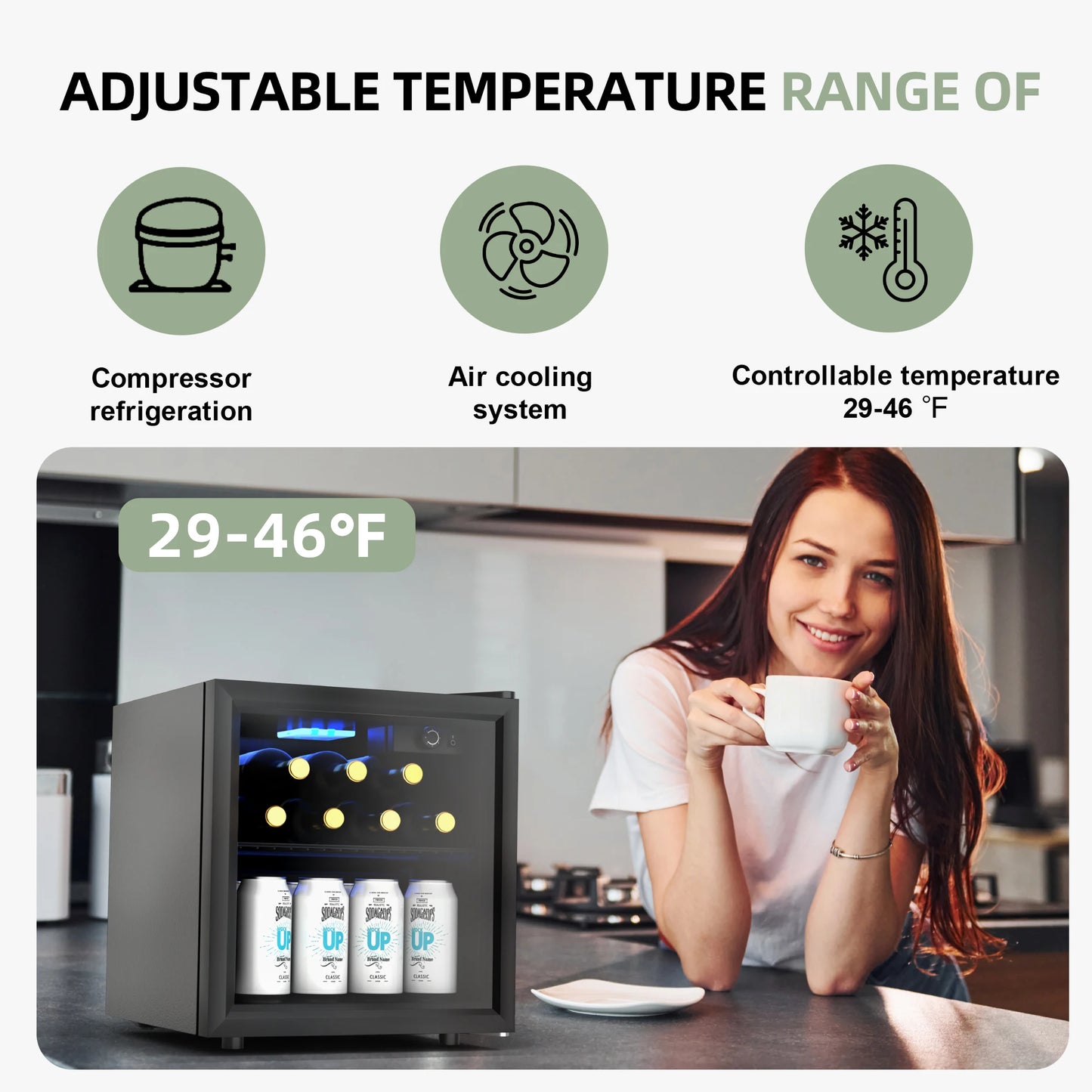 Mini Fridge for Beverages