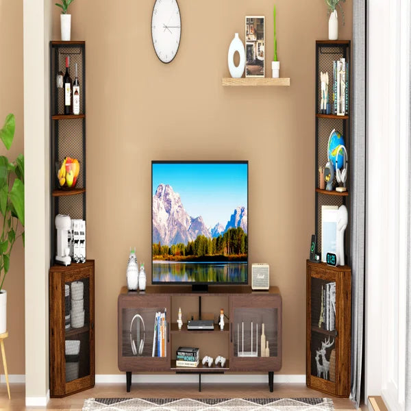 Freestanding Corner Wine and Liquor Bar