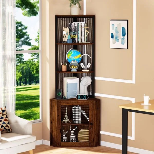 Freestanding Corner Wine and Liquor Bar