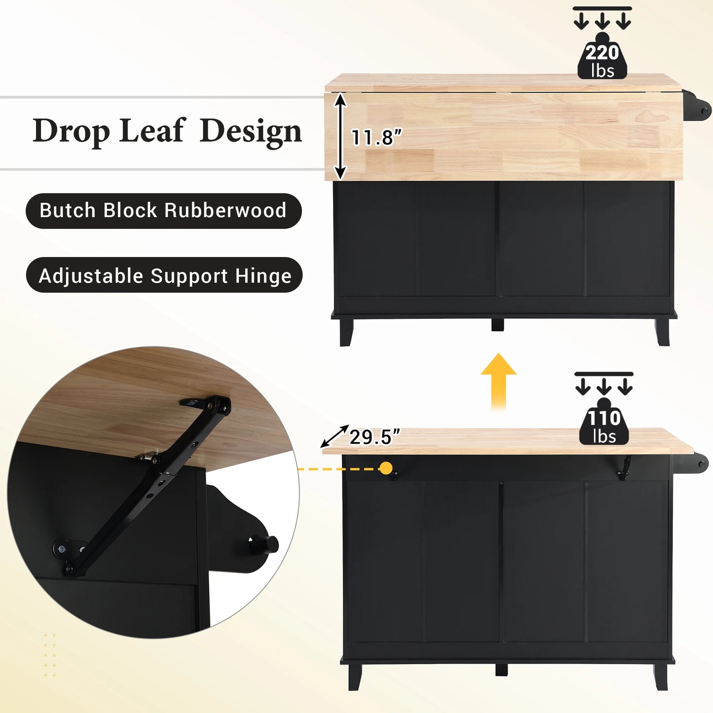 Farmhouse Kitchen Island Set