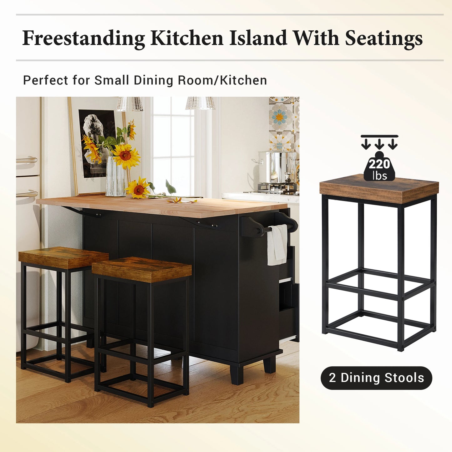 Farmhouse Kitchen Island Set