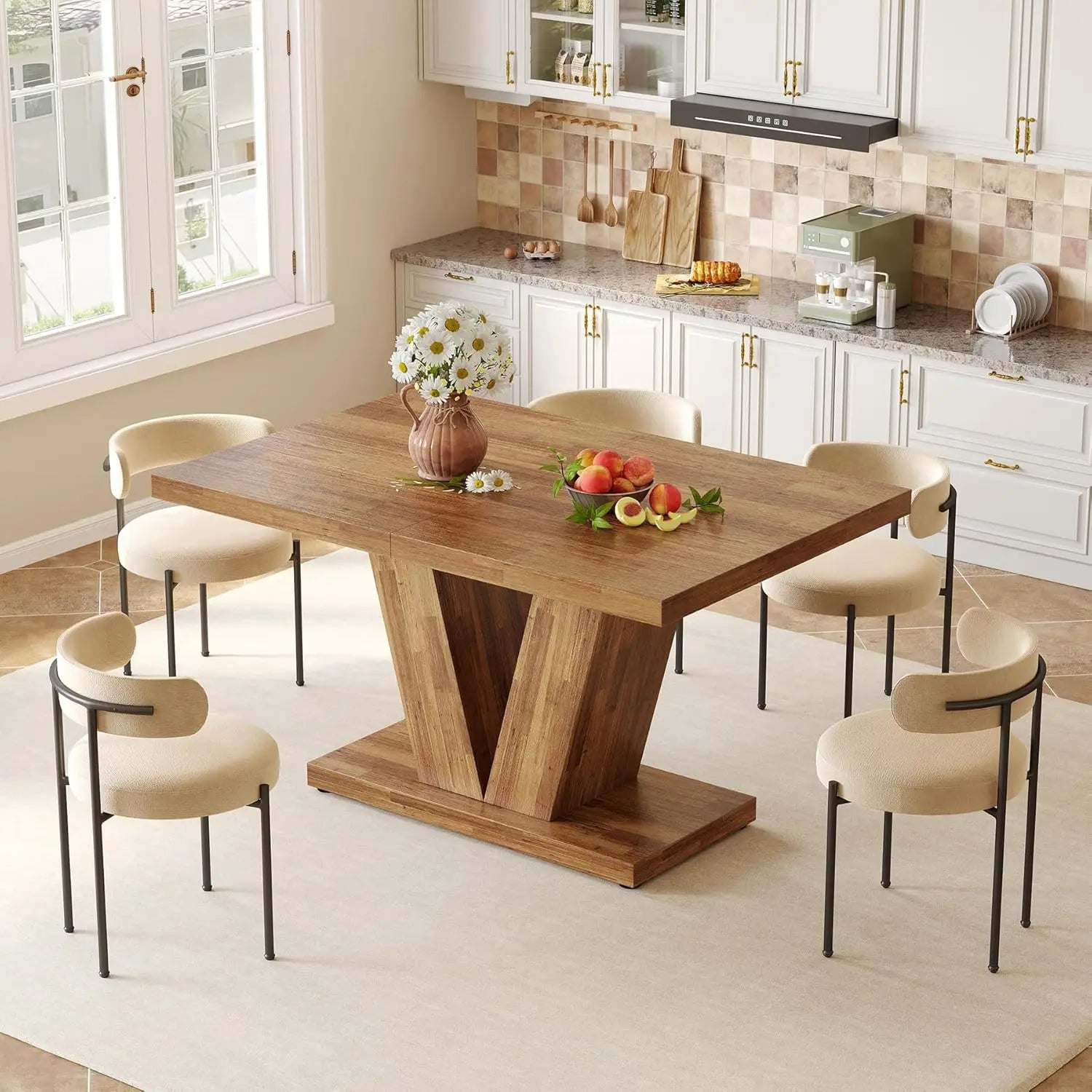 “LITTLE TREE 47'' Modern Dining Table for 4 - The Decor Authority