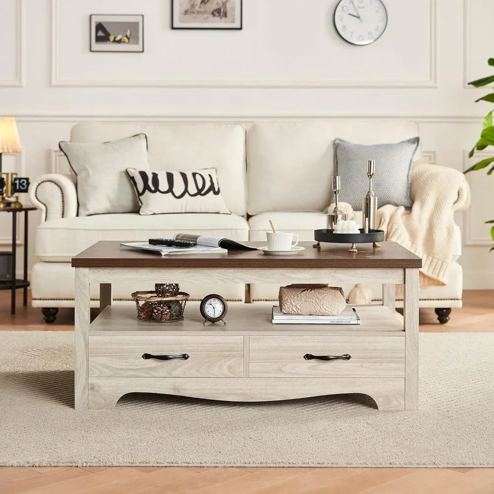 Farmhouse Coffee Table with Storage