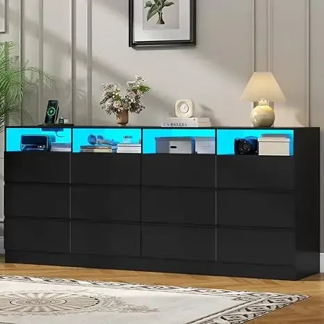 12 Drawer Dresser with LEDs