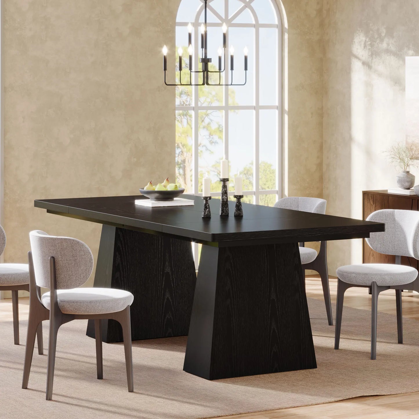Modern Black Dining Table