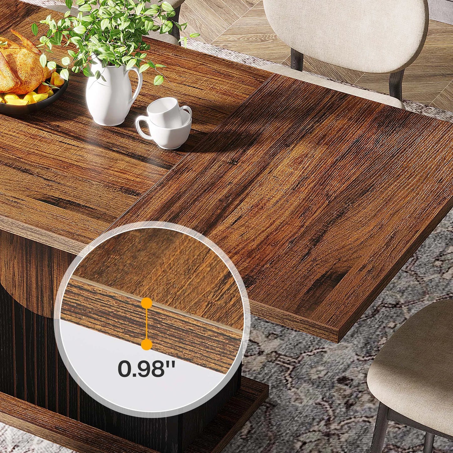 Rectangular Farmhouse Dining Table