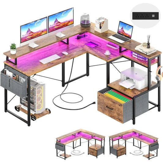 L Shaped Corner Computer Desk