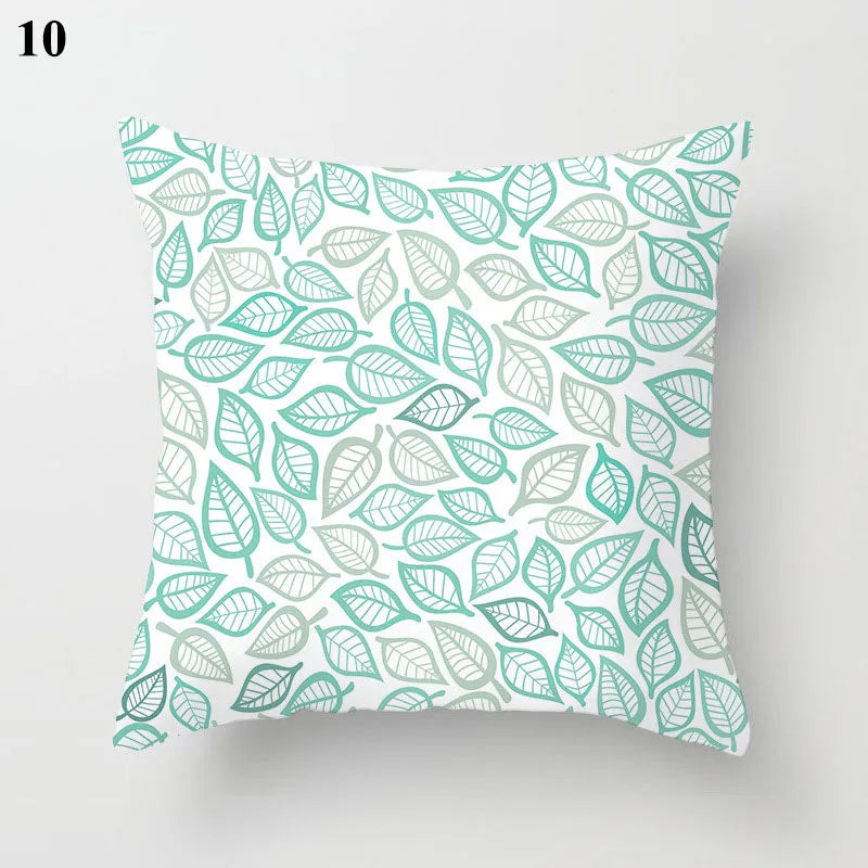 Designer Teal Green Pillow Sham with Chic Print Accent