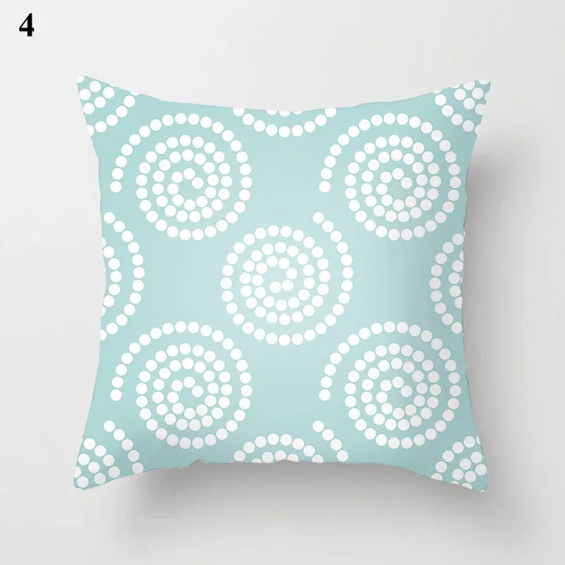 Designer Teal Green Pillow Sham with Chic Print Accent