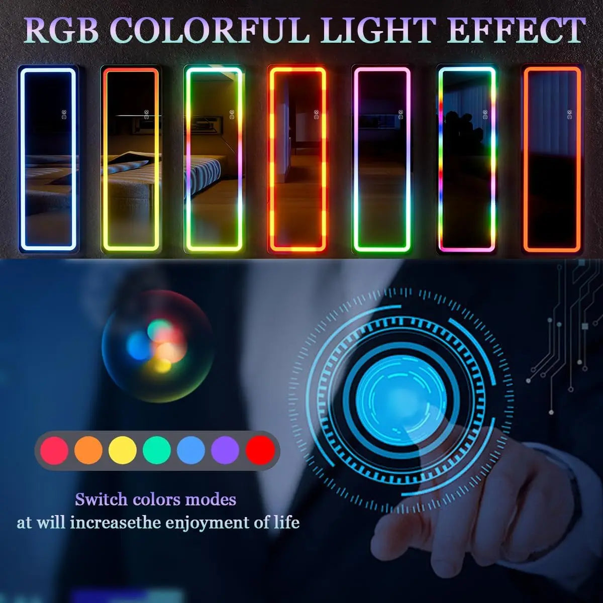 Full Body Mirror with LED Lights