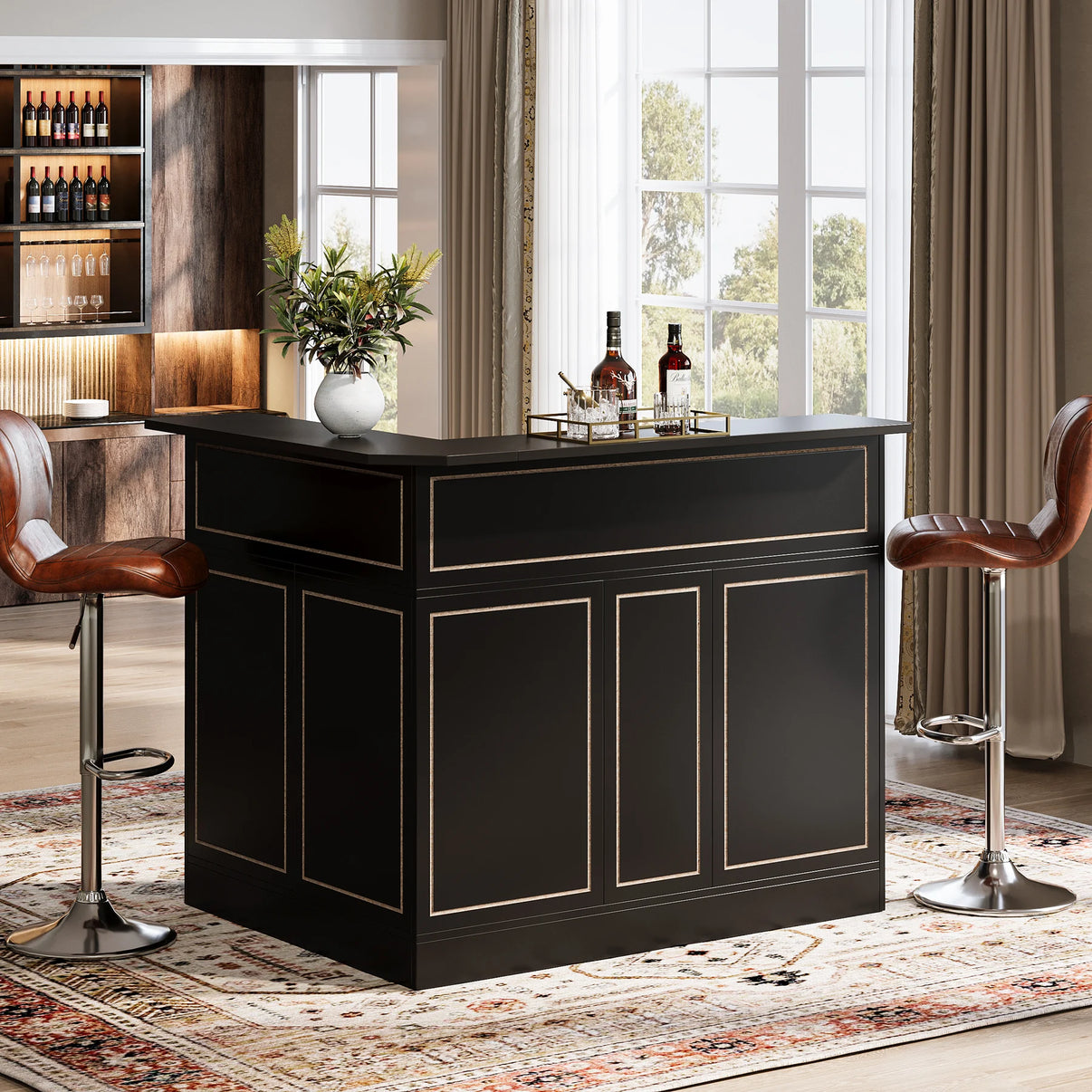 Corner Bar Cabinet - The Decor Authority