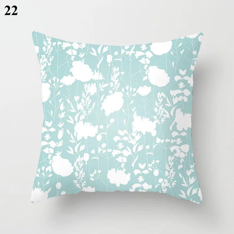 Designer Teal Green Pillow Sham with Chic Print Accent