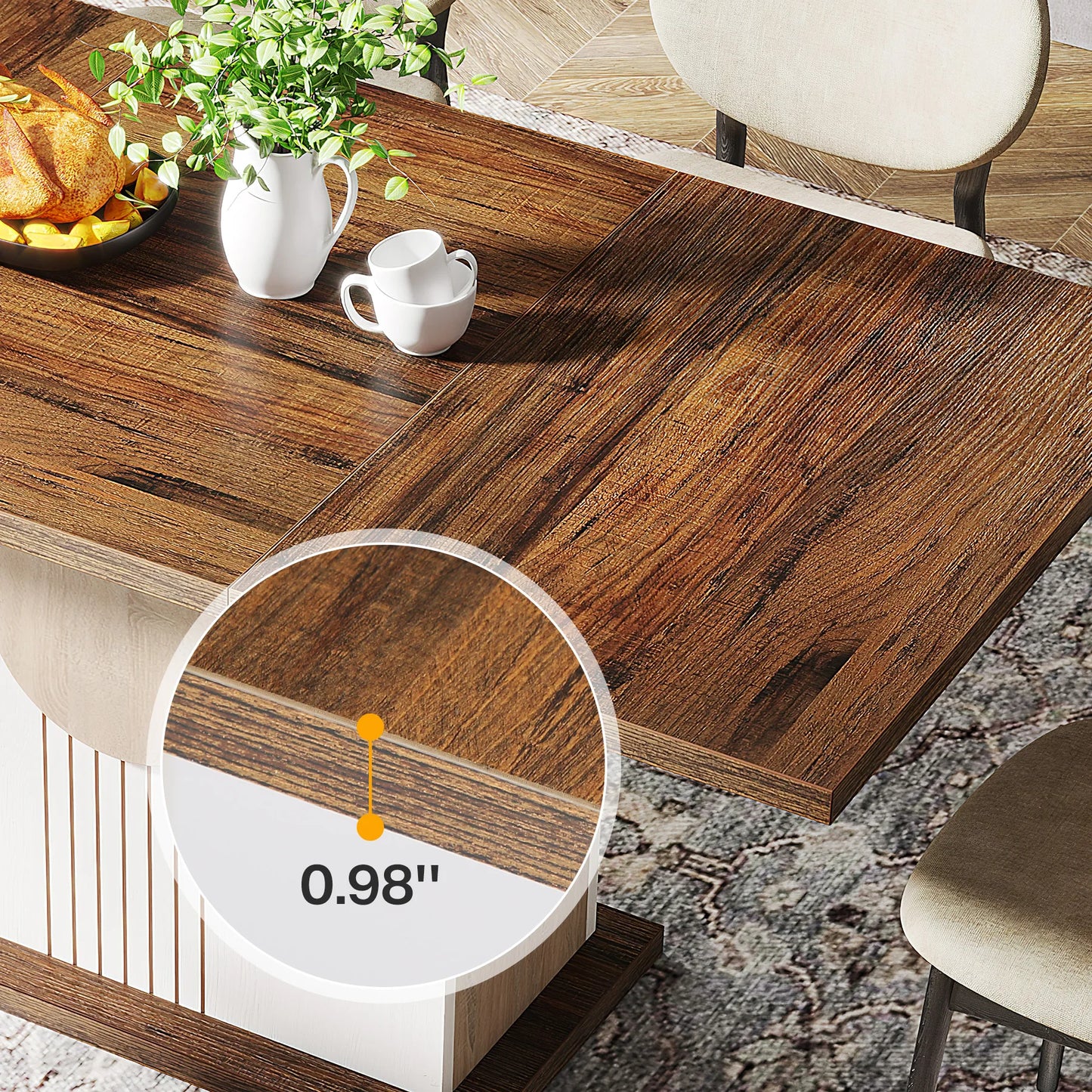 Rectangular Farmhouse Dining Table