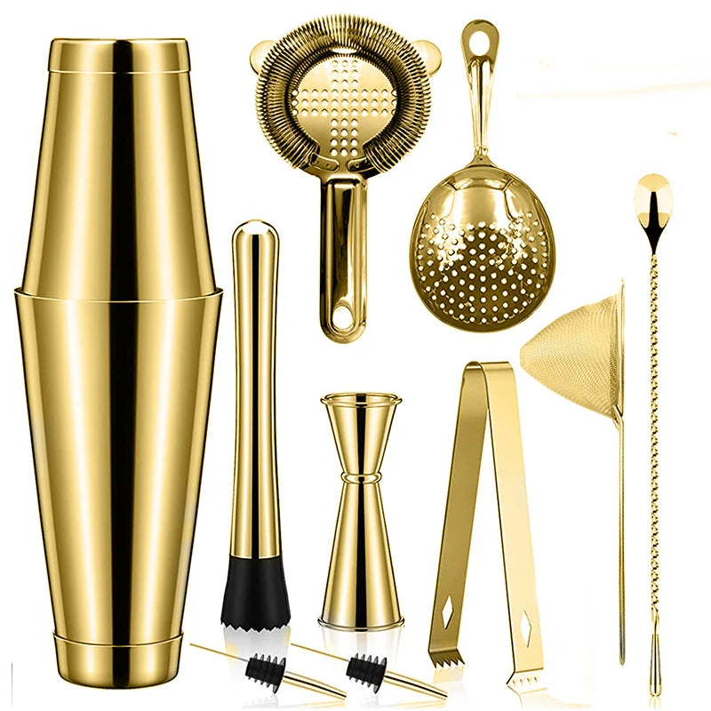Cocktail Shaker Bar Set - Premium Cocktail Shaker Set for Perfect Mixes - The Decor Authority