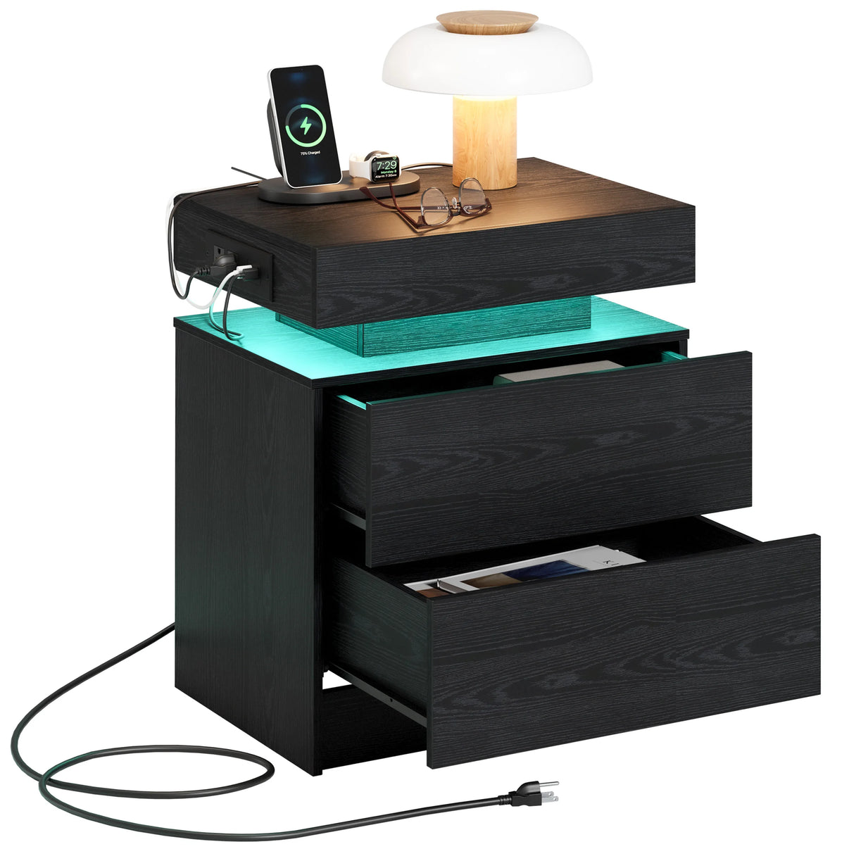 LED Modern Night Stand - The Decor Authority