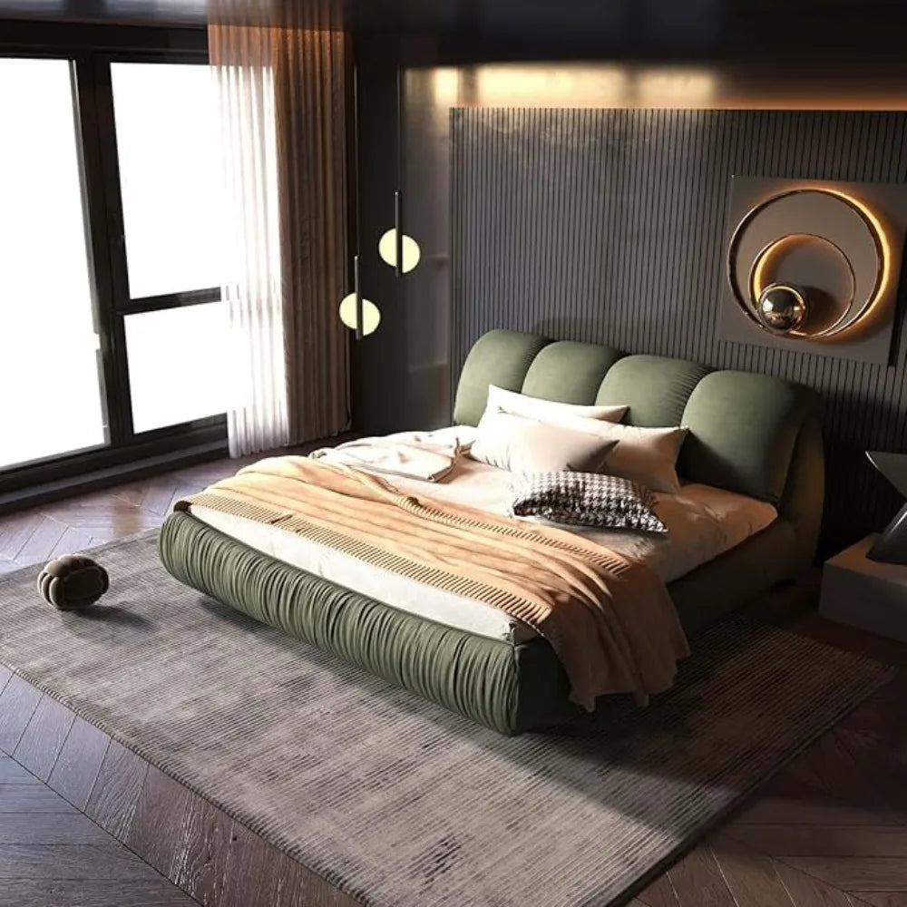 Queen Size Luxury Bed - Elegant Platform Design for Ultimate Comfort - The Decor Authority