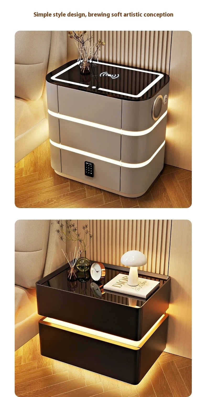 Bedside Table with Intelligent Sensor Light