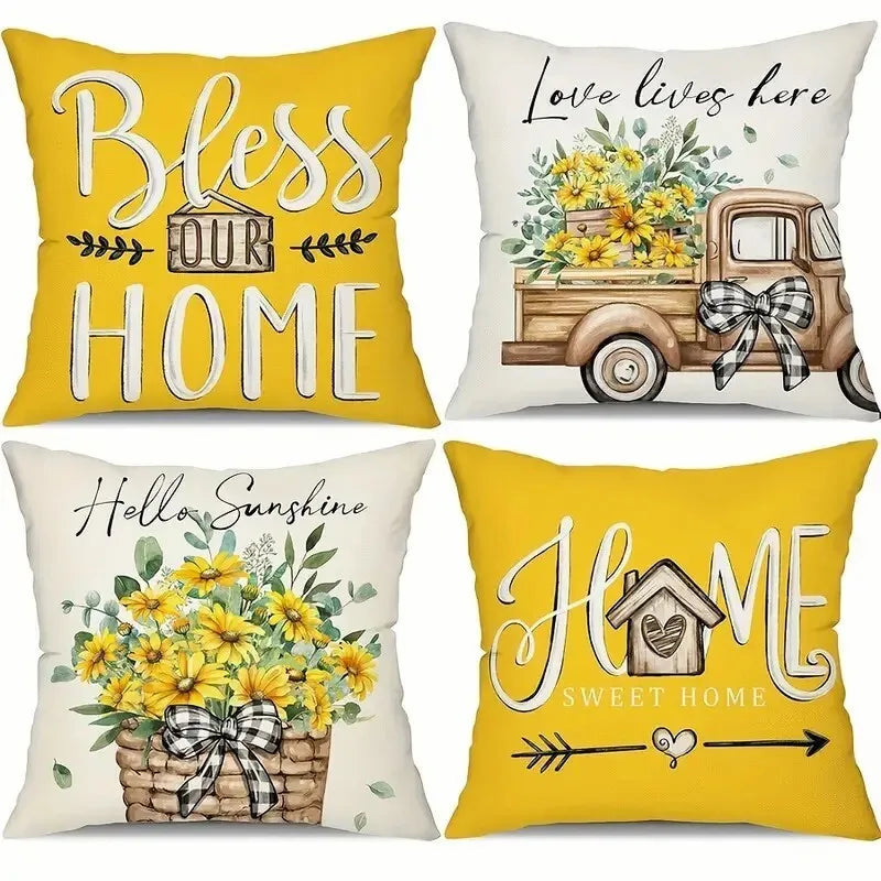 4pcs/set Accent Pillow Cases - The Decor Authority