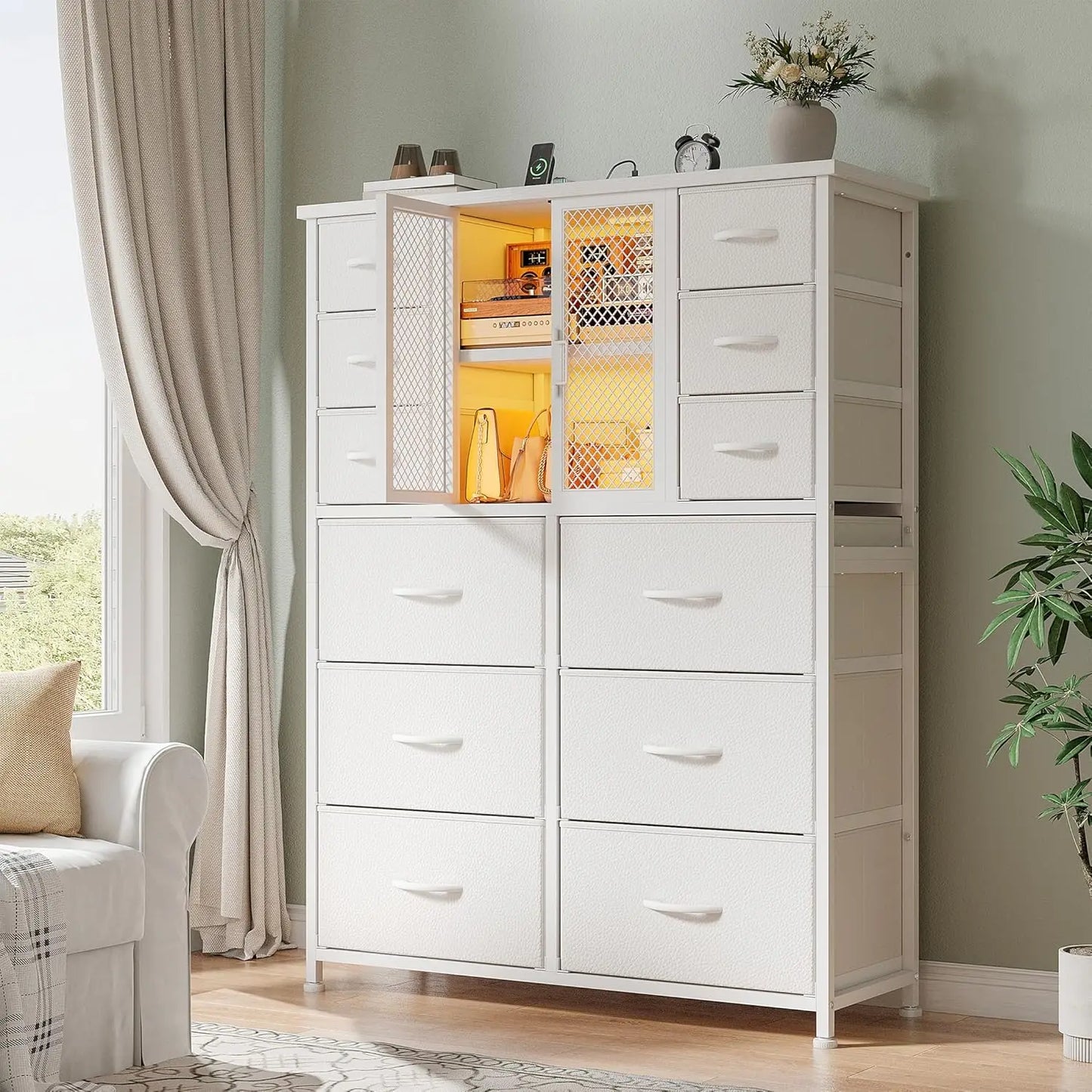 Tall Dresser with Charging Station