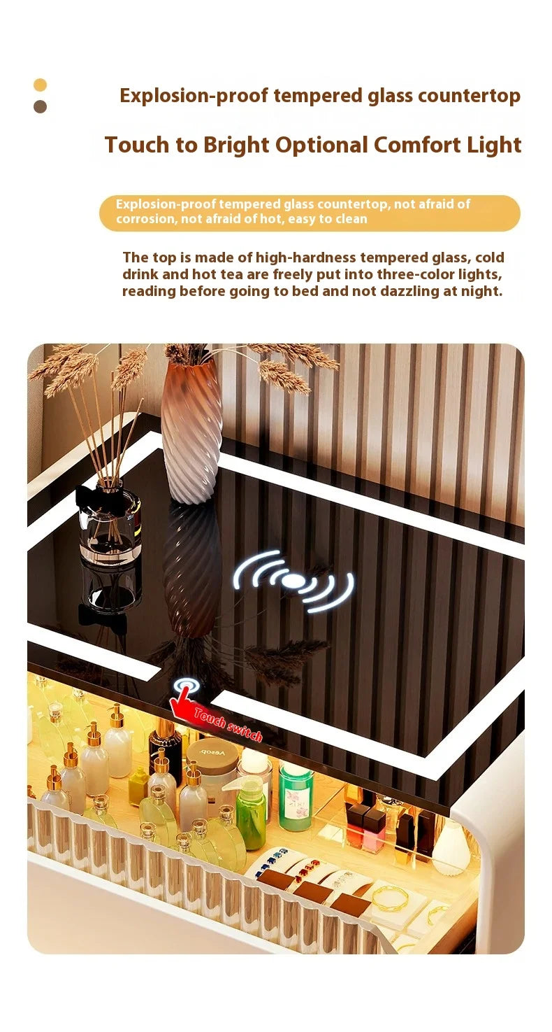 Bedside Table with Intelligent Sensor Light