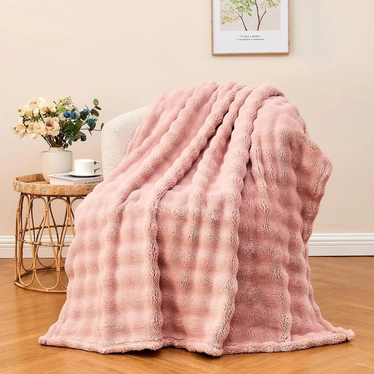 Faux Fur Fluff Blanket