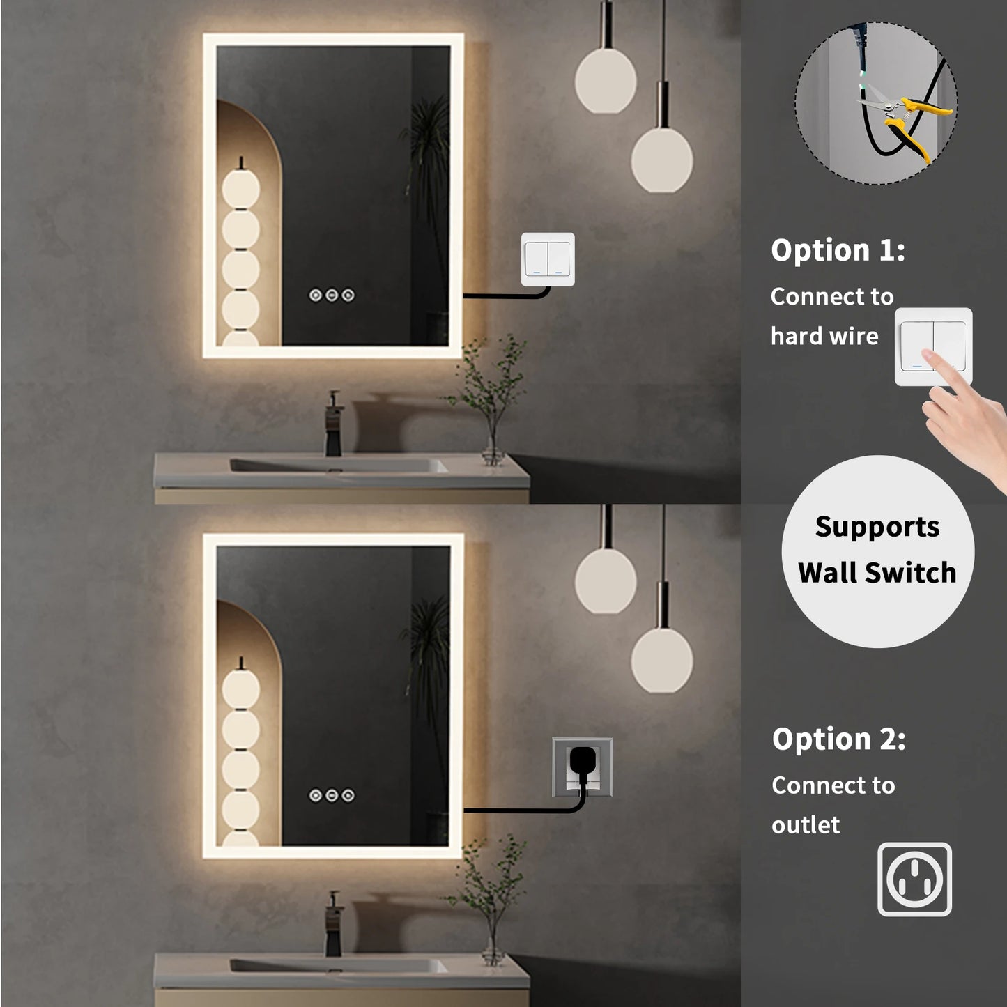 Lighted Bathroom Vanity Mirror
