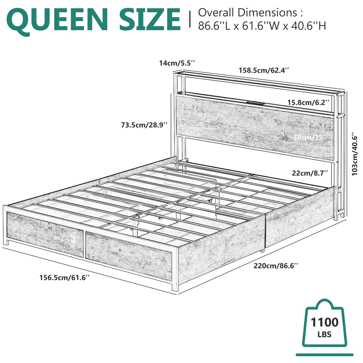 Queen/Full Size Bed