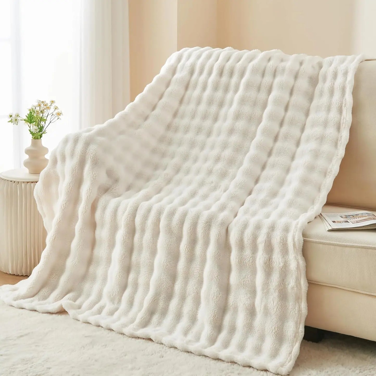 Faux Fur Fluff Blanket