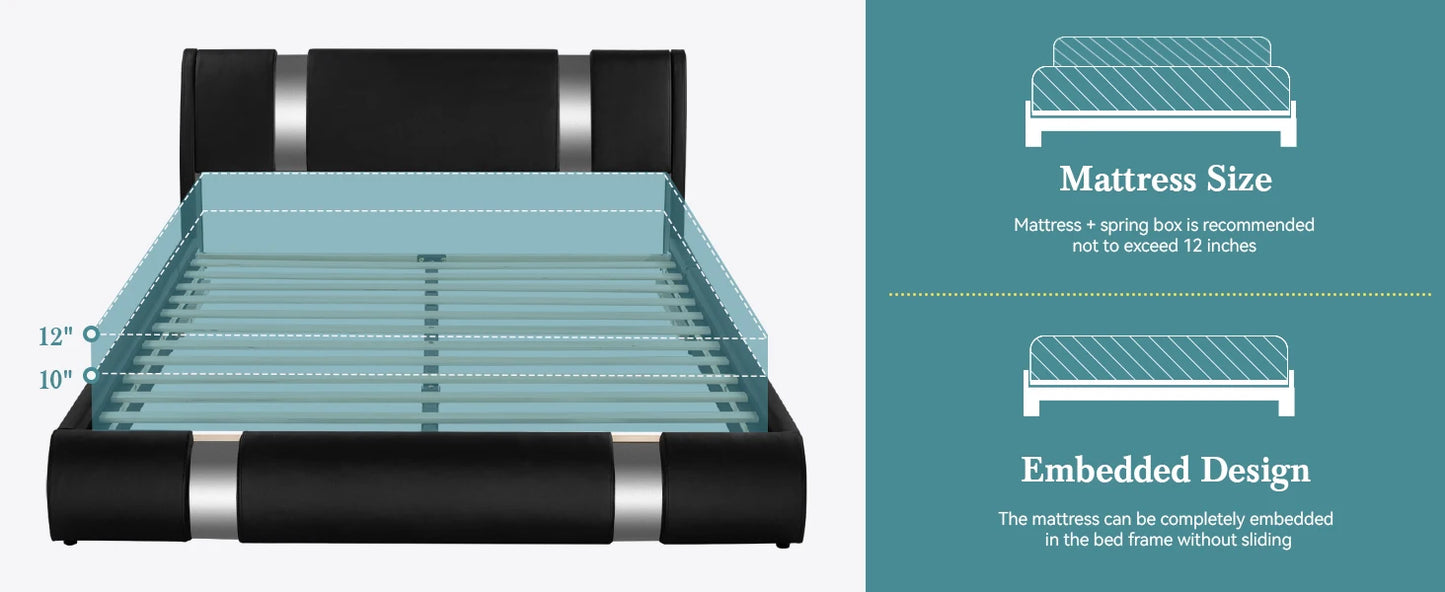 Bed with Headboard