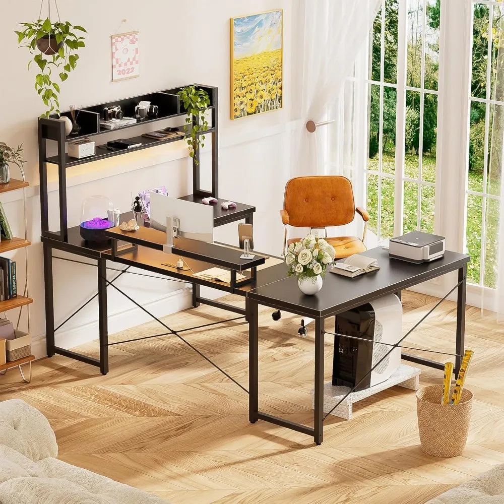 U Shaped Computer Desk  w/ Hutch