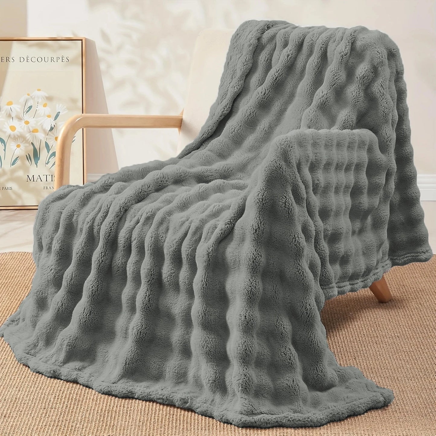 Faux Fur Fluff Blanket