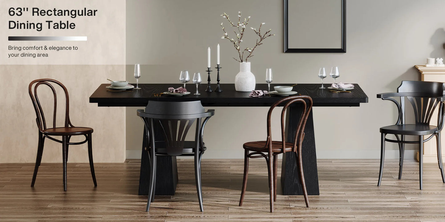 Modern Black Dining Table