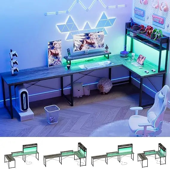 U Shaped Computer Desk  w/ Hutch