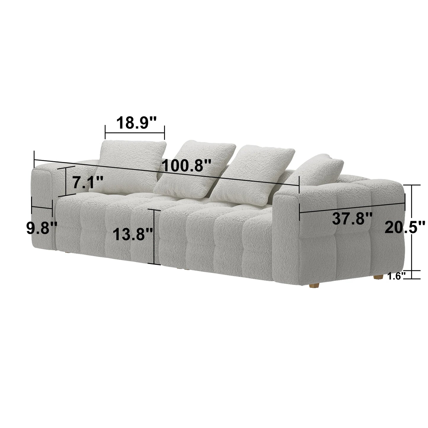 Elegant Minimalist Velvet Sofa