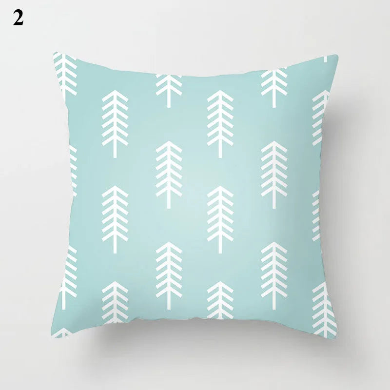 Designer Teal Green Pillow Sham with Chic Print Accent