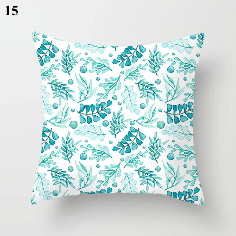 Designer Teal Green Pillow Sham with Chic Print Accent