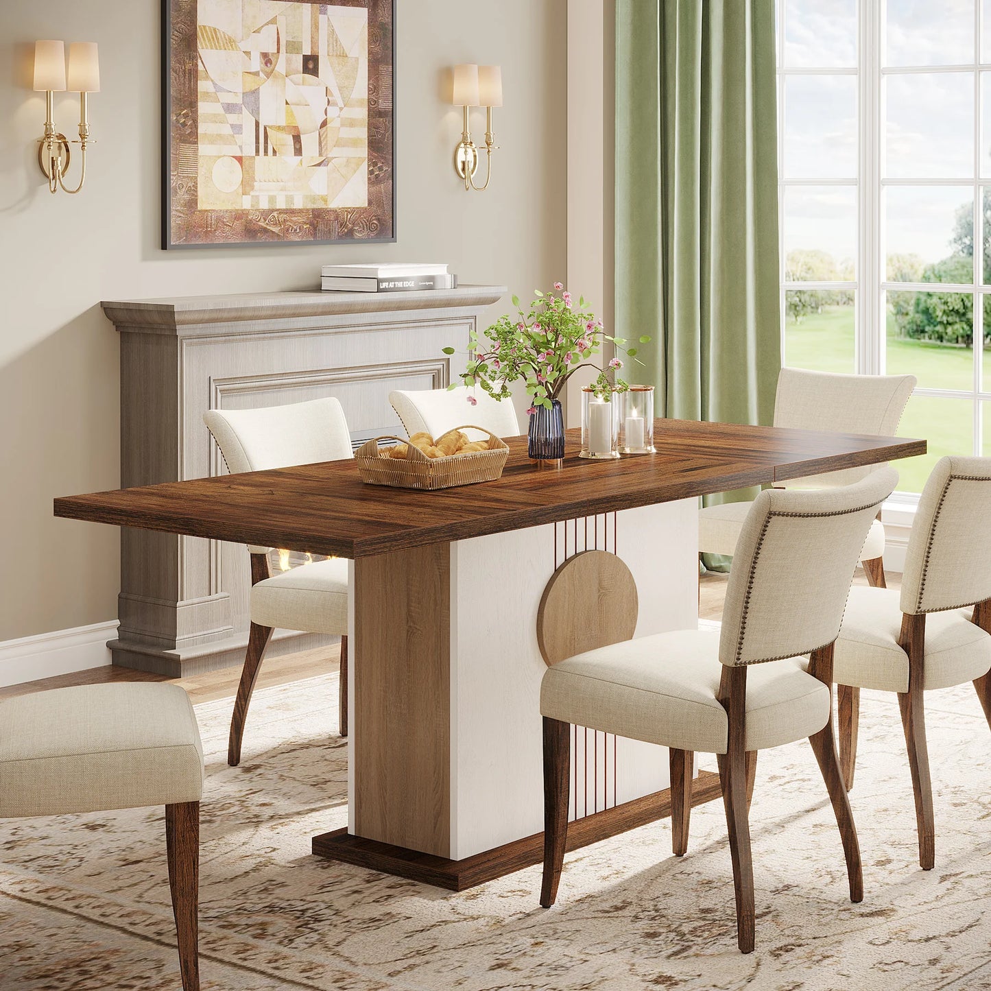 Rectangular Farmhouse Dining Table