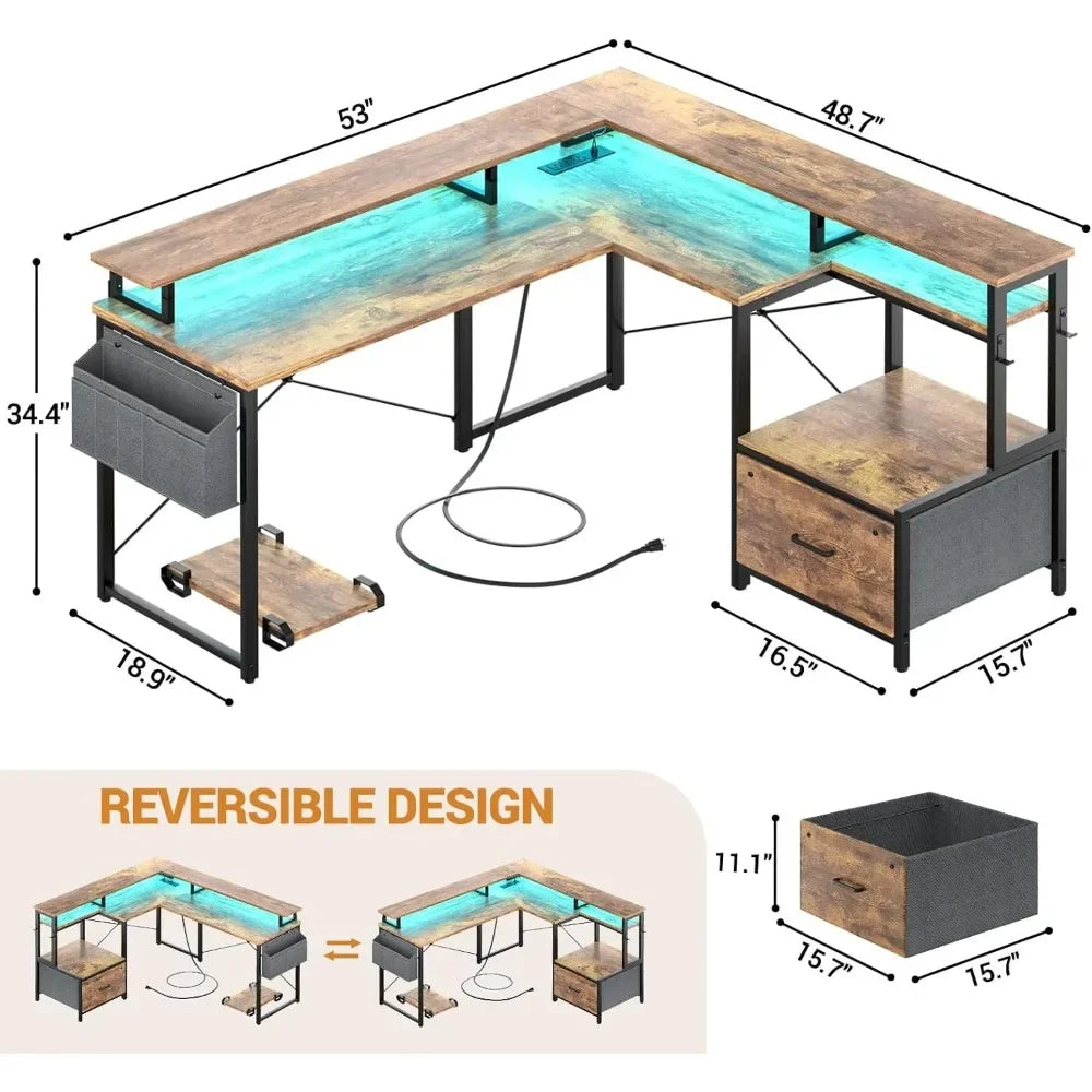 L Shaped Corner Computer Desk