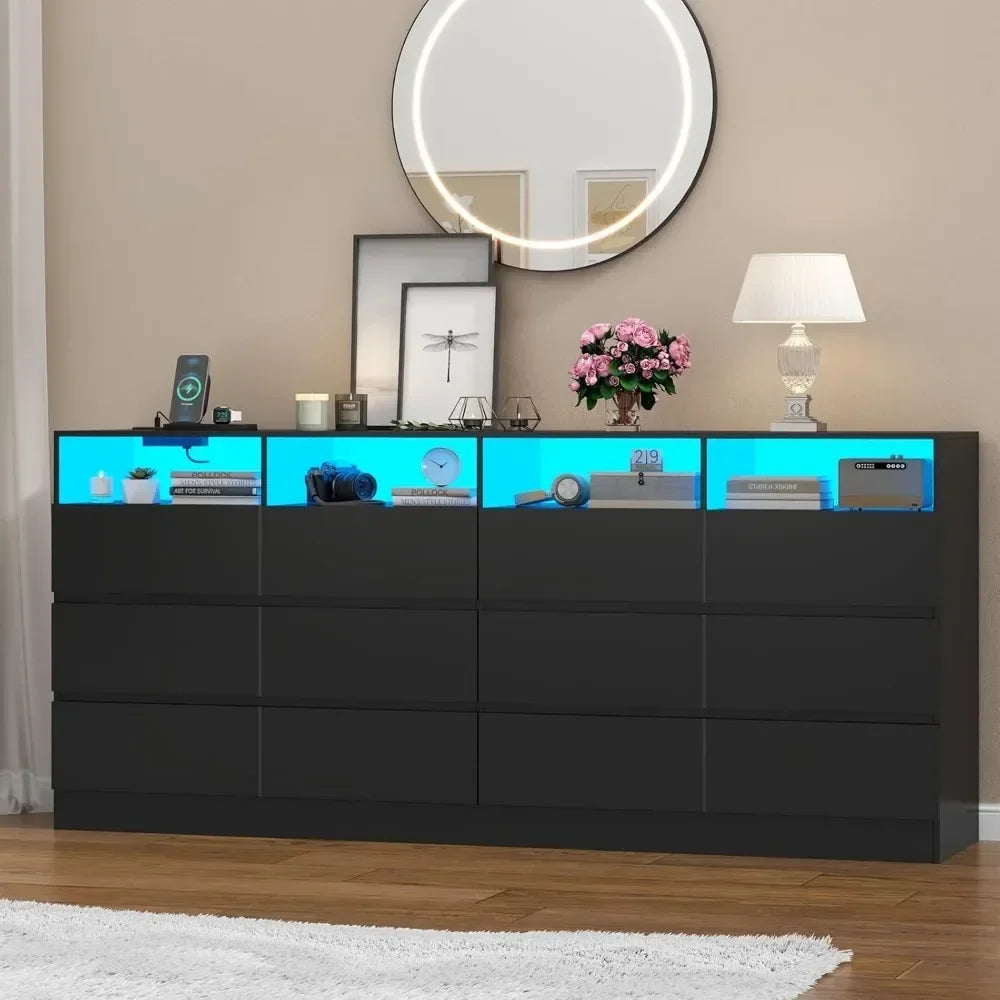 12 Drawer Dresser with LEDs