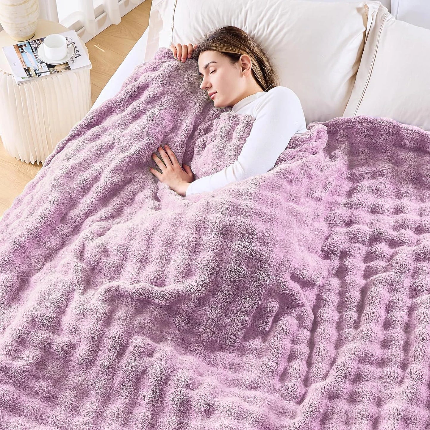 Faux Fur Fluff Blanket